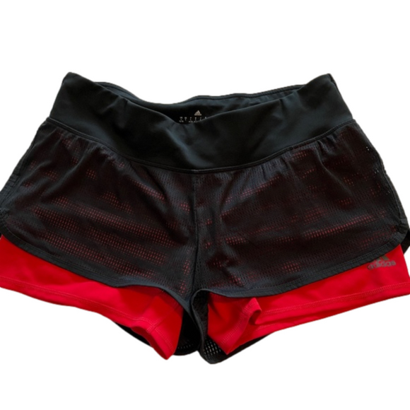 adidas Pants - Adidas Climalite Short in Black and Red - Size L